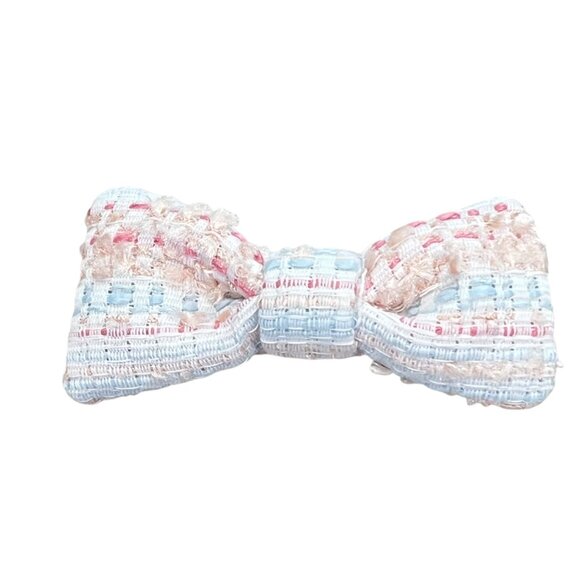 Janie and Jack Boucle Tweed "All Abloom" 2-Piece Jacket & Shorts Set Bow Accent - Picture 7 of 7